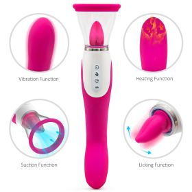 Fashion Sexy G Spott Female massage jacket2 in 1 Clitorial Stimulation Rose Shape toy for Women Funny Suction  Licking Toys Women Suck Clitorial Sucki