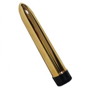 Ladys Mood 7 Inches Plastic Vibrator Gold