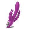 3 In 1 Clitoral Sucking Rabbit G Spot Vibrator Anal Triple Curve 12 Function Waterproof Dildo Vibrator For Her