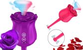 New Rose Shape Clitoral Stimulator Sucking Vibrator G spot Nipple Massager